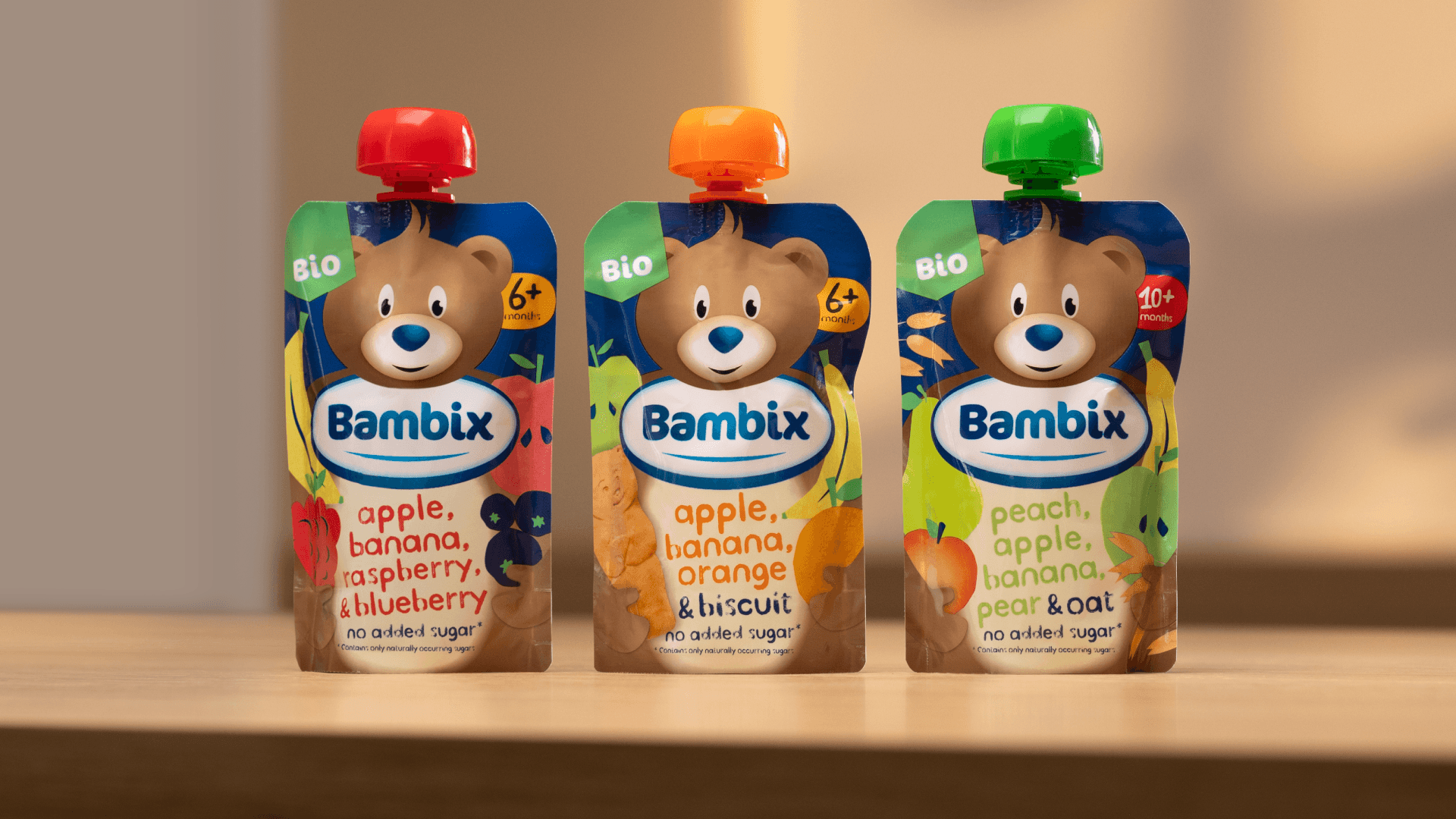 100% terugbetaald : biologische knijpfruitjes van Bambix